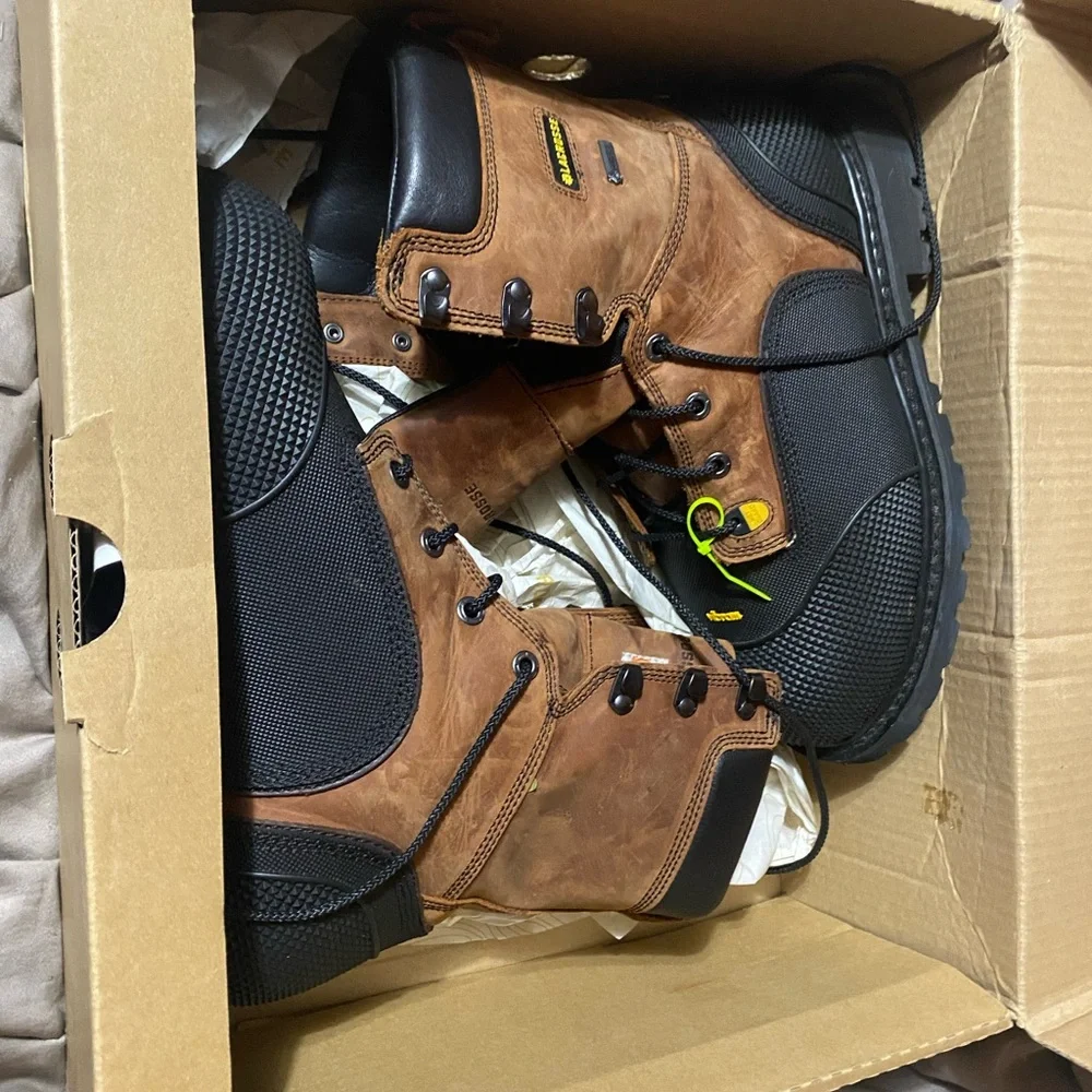 LaCrosse Men's Brown and Black SteelToe Work Boots- only tried on never worn - Picture 1 of 5